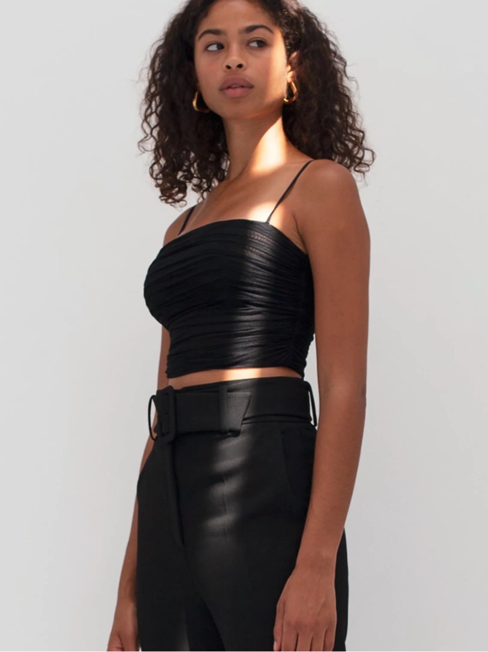 Aritzia Babaton Black Luxor Top